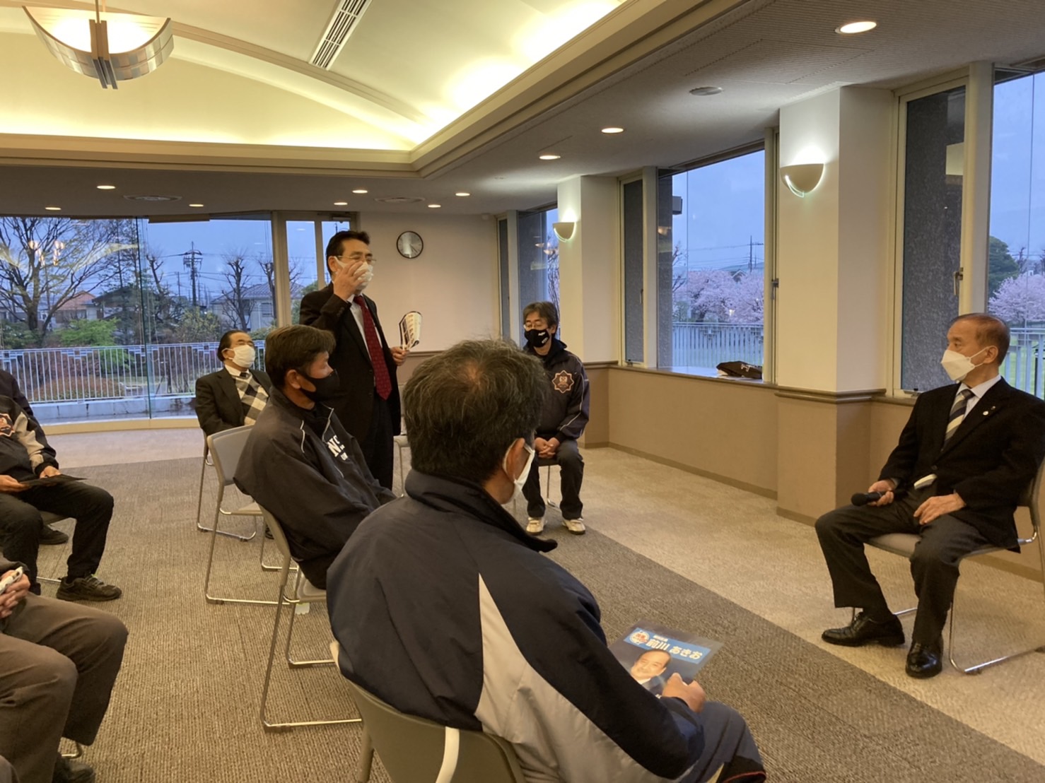 第２回役員会に前川練馬区長が来訪、連盟理事と意見交換